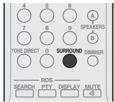 PIONEER SX-20-K - Appuyez à plusieurs reprises sur SURROUND pour sélectionner les options de son surround. - 1