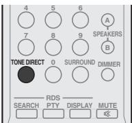 PIONEER SX-20-K - Appuyez sur TONE DIRECT pour passer sur DIR (Direct mode ON) ou sur CTRL (Direct mode OFF). - 1