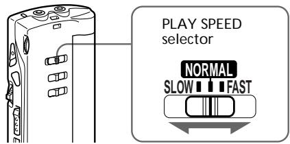SONY ICD-MS1 - Adjusting the Playback Speed - 1