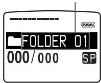 SONY ICD-MS1 - Select the folder *. - 2