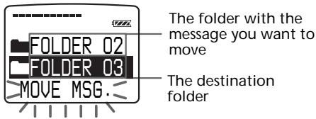 SONY ICD-MS1 - Moving Messages to a Different Folder - 3