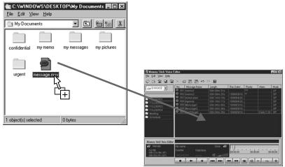 SONY ICD-MS1 - Adding messages or folders - 1