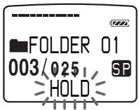 SONY ICD-MS1 - Preventing Accidental Operation - HOLD function - 2