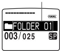 SONY ICD-MS1 - Select the folder *. - 2