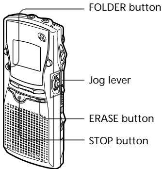 SONY ICD-MS1 - Erasing all messages in a folder - 1