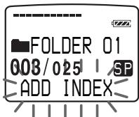 SONY ICD-MS1 - To add an index during playback - 1