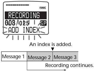 SONY ICD-MS1 - Dividing a Message by Adding an Index - 2