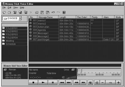 SONY ICD-MS1 - Starting up "Memory Stick Voice Editor" - 1