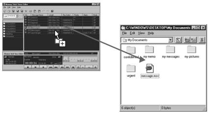 SONY ICD-MS1 - Saving messages or folders - 1