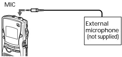 SONY ICD-MS1 - Recording with an External Microphone or Other Equipment - 1