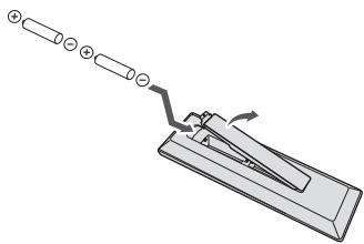 PIONEER X-CM31-N - Loading the batteries in the remote control - 1
