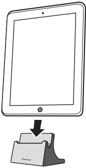 PIONEER X-HM51 - Connecting iPod/iPhone/iPad using supplied iPad stand - 2
