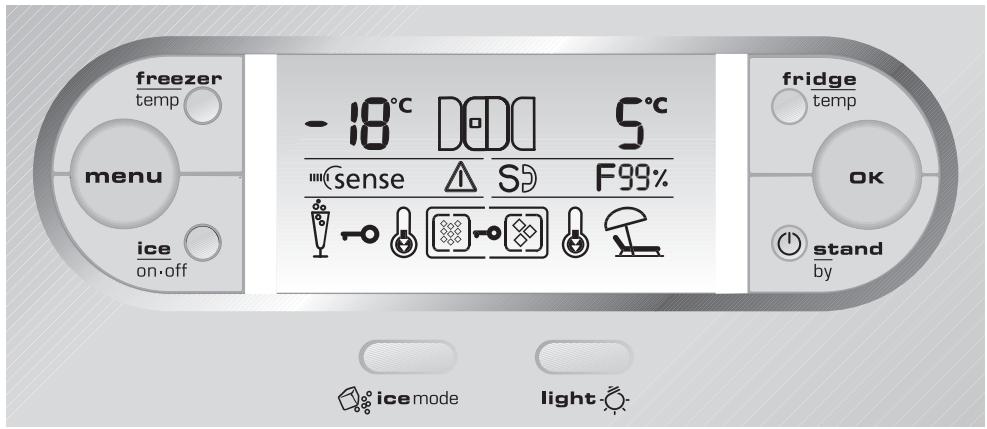 WHIRLPOOL LAVE-VAISSELLE 1 POSE LIBRE SUPREME CLEAN WRFE2816 - DESCRIPTION DU BANDEAU DE COMMANDES - 1