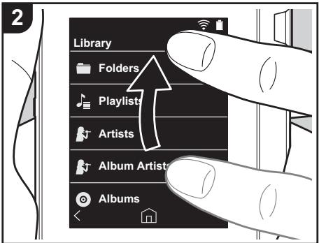 PIONEER XDP-30R - Listening to music from the "Library" - 2