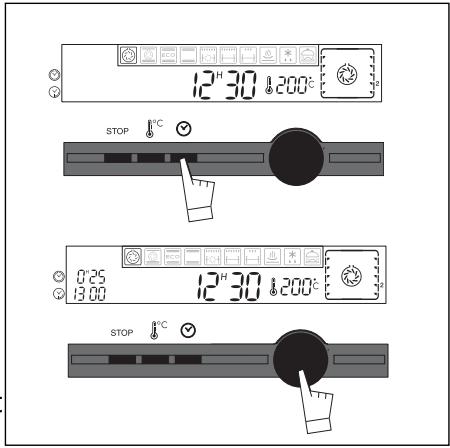 DE DIETRICH DOP 450 - b) Avec départ différé (heure de fin可以选择) Procedez comme une cuisson programmée. - 1