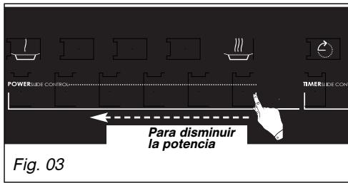 DE DIETRICH DTI 1127 X - - Regule la potencia: - 2