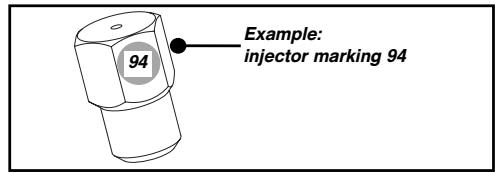 DE DIETRICH DTI1102X, DTG1102X, DTI1102V - - Identifying the injectors - 1