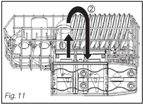DE DIETRICH DVH1110J - -Réglage en hauteur du panier supérieur - 1