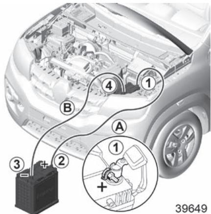 RENAULT KWID - The two batteries must have an identical nominal voltage of 12 volts. - 1