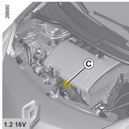 RENAULT NOUVELLE TWINGO - C - plaque moteur ou étiquette moteur - 3