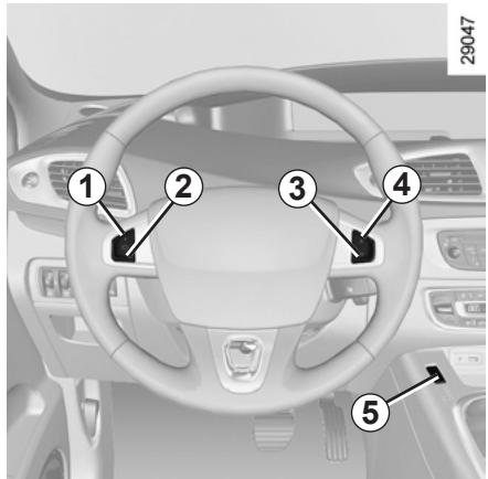 RENAULT SCENIC 3 2010 - RÉGULATEUR-LIMITEUR DE VITESSE : fonction régulateur (2/4) - 1