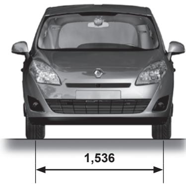 RENAULT SCENIC 3 2011 - DIMENSIONS (en metres) (2/2) - 2