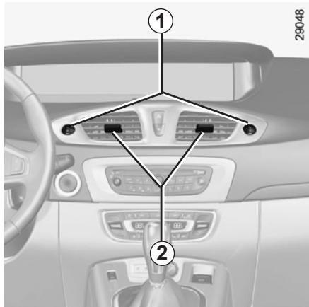 RENAULT SCENIC 3 2011 - AÉRATEURS : sorties d'air (2/2) - 1