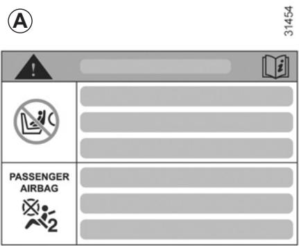 RENAULT SCENIC 3 2011 - SECURITE ENFANTS : désactivation-activation airbag passager avant (2/3) - 2