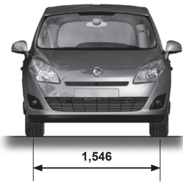 RENAULT SCENIC 3 2011 - DIMENSIONS (en mètres) (1/2) - 2