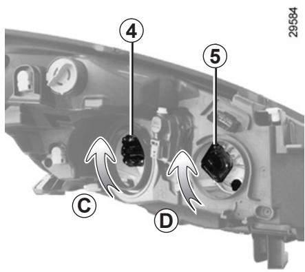 RENAULT SCENIC 3 2012 - Accès au feu de croissement côté batterie - 1