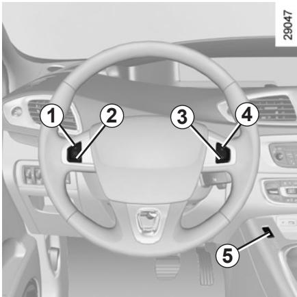 RENAULT SCENIC 3 2012 - RÉGULATEUR-LIMITEUR DE VITESSE : fonction régulateur (3/4) - 1