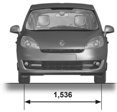 RENAULT SCENIC 3 2012 - DIMENSIONS (en metres) (2/2) - 2