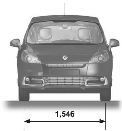 RENAULT SCENIC 3 2012 - DIMENSIONS (en metres) (1/2) - 2