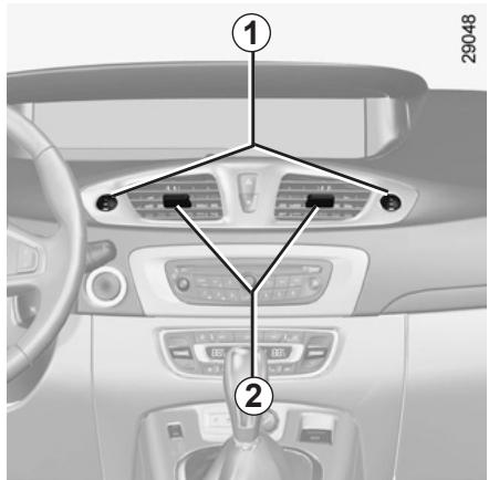 RENAULT SCENIC 3 2012 - AÉRATEURS : sorties d'air (2/2) - 1