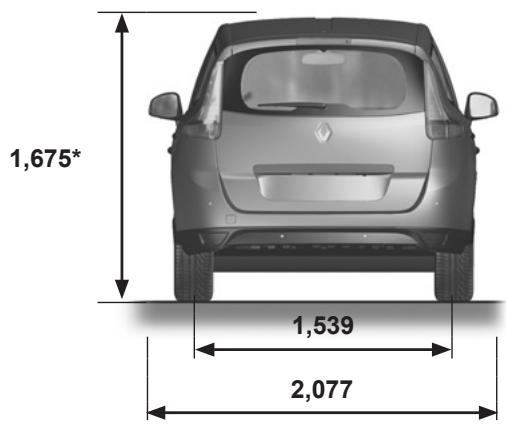 RENAULT SCENIC 3 2012 - DIMENSIONS (en metres) (2/2) - 3