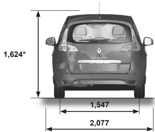RENAULT SCENIC 3 2012 - DIMENSIONS (en metres) (1/2) - 3
