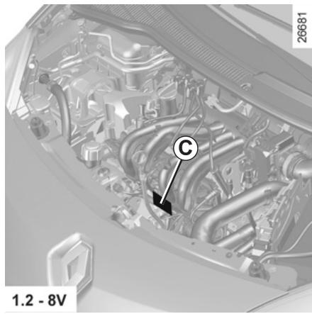 RENAULT TWINGO 2 2011 - C - plaque moteur ou étiquette moteur - 1