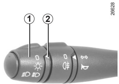 RENAULT TWINGO 2 2011 - Pour régler l'intensité lumineuse du tableau de bord - 3