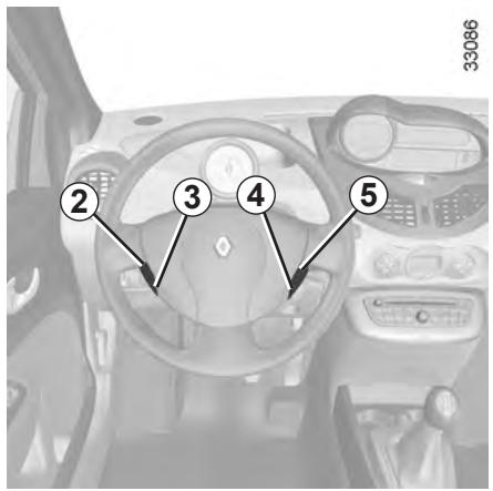 RENAULT TWINGO 2 2012 - RÉGULATEUR-LIMITEUR DE VITESSE : fonction régulateur (3/4) - 1