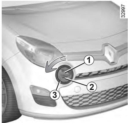 RENAULT TWINGO 2 2012 - FEUX DE BROUILLARD, FEUX DE POSITION AVANT : remplacement des lampes - 1