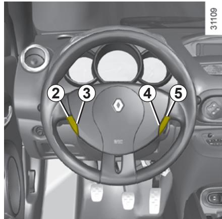 RENAULT WIND 2010 - RÉGULATEUR-LIMITEUR DE VITESSE : fonction régulateur (1/4) - 4