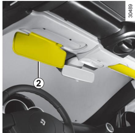 RENAULT WIND 2010 - Automatismes de fonctionnement de I'eclairage interieur (sui-vant vehicule) - 1