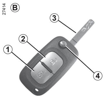 RENAULT WIND 2010 - Clé, télécommande à radiofréquence A ou B - 1