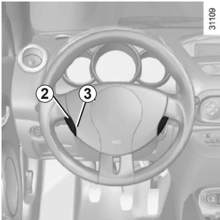 RENAULT WIND 2012 - RÉGULATEUR-LIMITEUR DE VITESSE : fonction limiteur (2/3) - 1