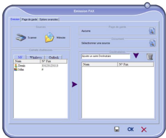 SAGEM AGORIS M943XDN - Envoyer une télécopie à partir d'une application - 2