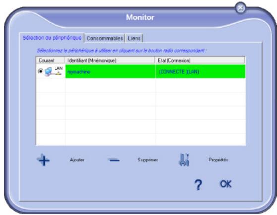 SAGEM AGORIS M943XDN - Sélection du péripérique courant - 1
