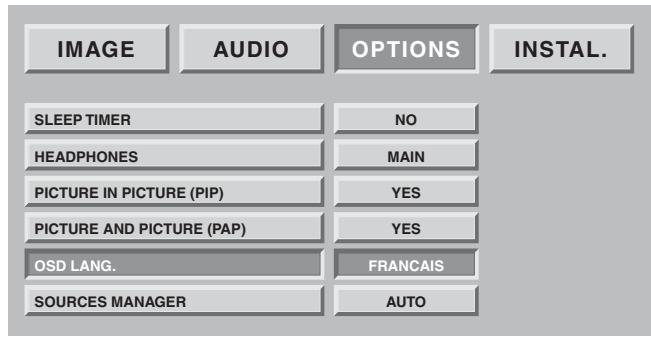 SAGEM AXIUM HTD 501 - Choose the MENU language - 1