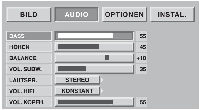 SAGEM AXIUM HTD 501 - Toneinstellung - 1