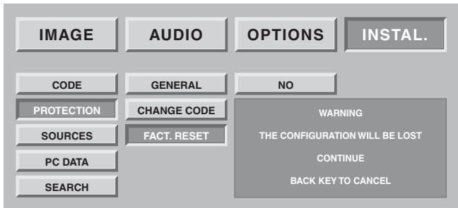 SAGEM AXIUM HTD 501 - Return to initial configuration - 2