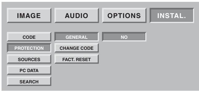 SAGEM AXIUM HTD 501 - Locking the television set - 2